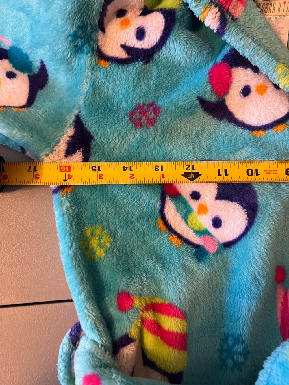 💚 3 for $15💚Kumar Kids Distressed Hooded Robe Penguin print Kids size S (7/8) - Picture 13 of 16